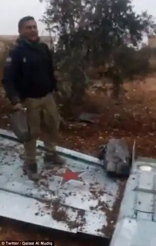 The plan's red star could clearly be seen among the wreckage 