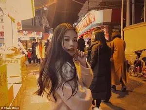 Chen Minyi (pictured) stated she bought the T-Rex costume online for 