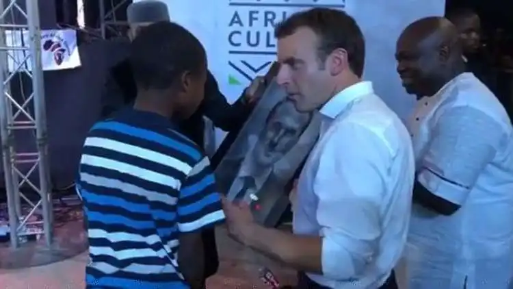Emmanuel Macron, Banky W, Nigerian Boy, Painting