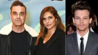 Robbie Williams, Ayda Field and Louis Tomlinson