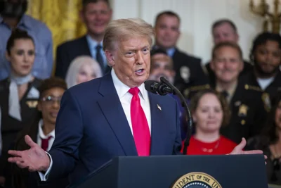 epa12199947 US President Donald Trump speaks at an event for the so-called 'big, beautiful bill' in the East Room of the White House in Washington, DC, USA, 26 June 2025. Trump stated he wants the bill on his desk by 04 July, though Congress is scheduled to be out that entire week. EPA/JIM LO SCALZO