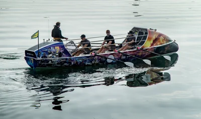A team of rowers have kicked off their four year expedition - and are attempting to raise a world record of ??57m by rowing from New York to London. The skilled team - Aaron Kneebone, Liz Wardley, Mike Bates and Matt Parker - have set off on their first challenge on July 25 - rowing from Land's End to John O???Groats. The team's four year plan will see them row back to Land's End from John O'Groats in 2026, go from California to Hawaii in 2027 and from New York to London in 2028. The campaign, ROW4MND, is all to raise ??57million for Motor Neurone Disease (MND) - representing rugby stars Rob Burrow and Doddie Weir who passed away from the condition. Photo released 27/07/2025