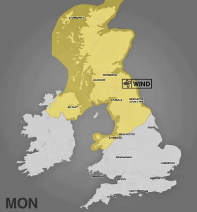 Metro weather warning map